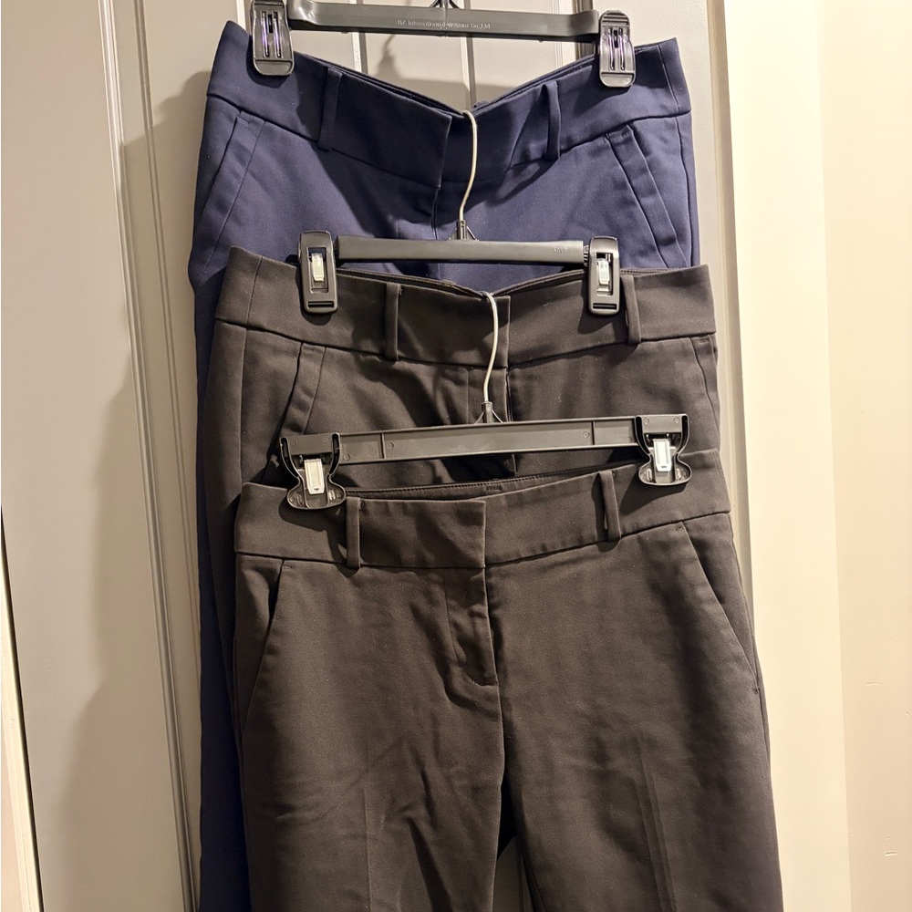 LOFT Marisa Pants Bundle | Size 0 | Black & Navy | Workwear (3 Pairs)